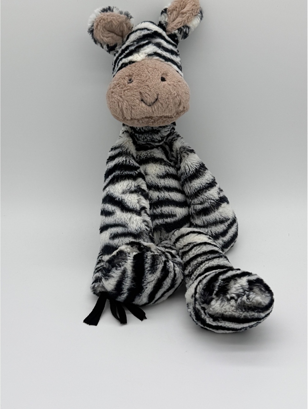 Jellycat Merryday Zebra Plush Soft Toy Retired White Black Striped Rare 16"
